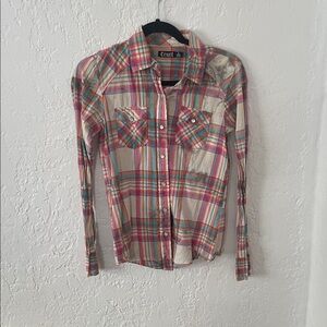 Cruel Girl Multicolor Plaid Shirt